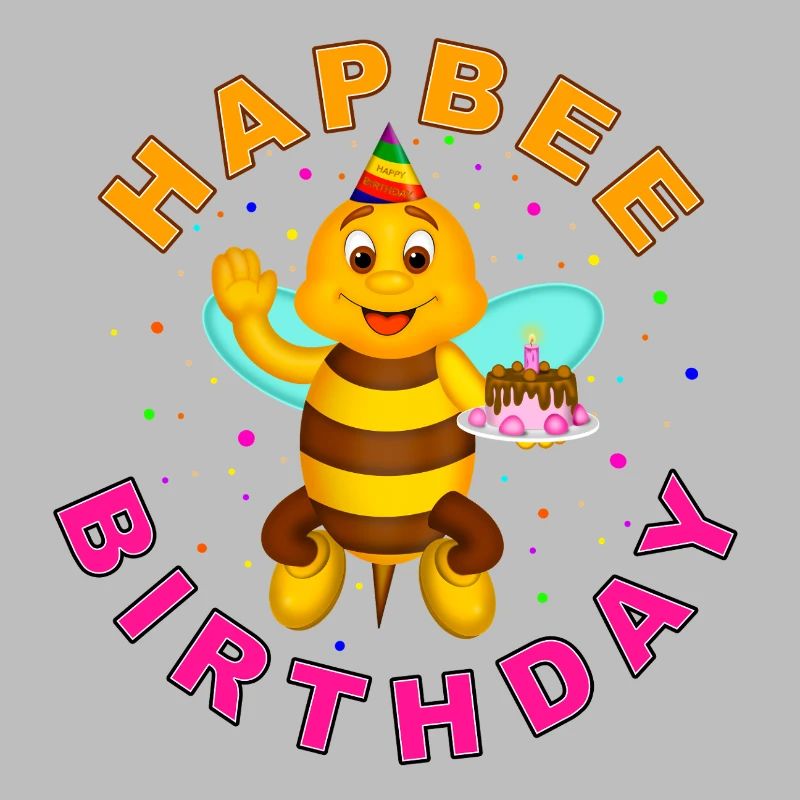 HAPBEE Birthday with text