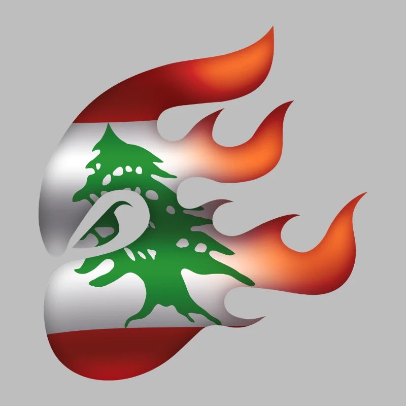 Flagge des Libanon - Libanon - Ninja
