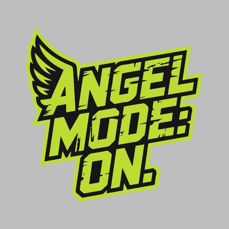 Modèles d’anges sur une typographie verte audacieuse