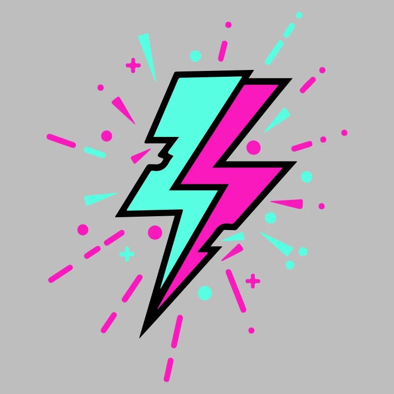 Retro Blitz bunten Stil