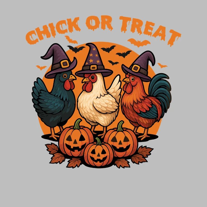 Küken oder Leckerli Gruseliges Halloween-Huhn