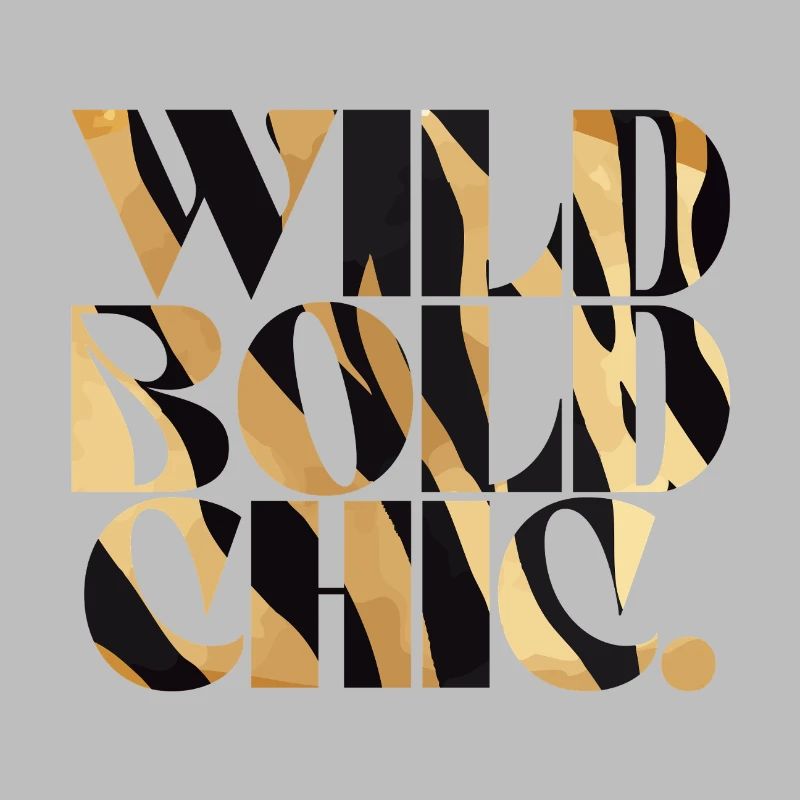 Typographie imprimée Wild Bold Chic