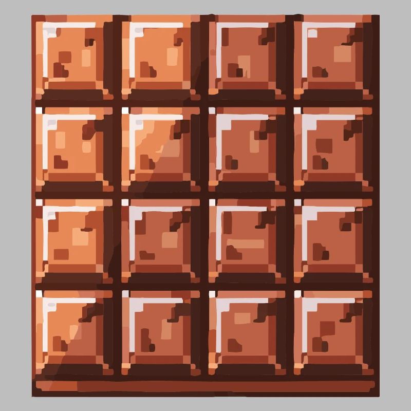 Pixel Chocolate Square Pattern