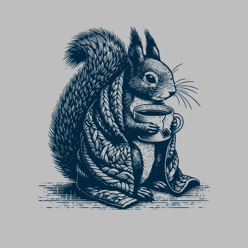 Eichhörnchen mit Tee