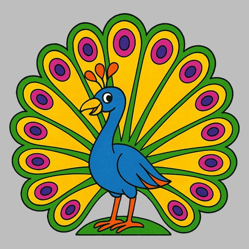 Lebendiger Pfauenfächer