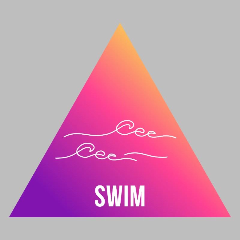 Natation Gradient Triangle Vagues