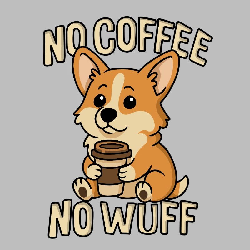Kaffee Corgi – Pas de café, pas de wuff
