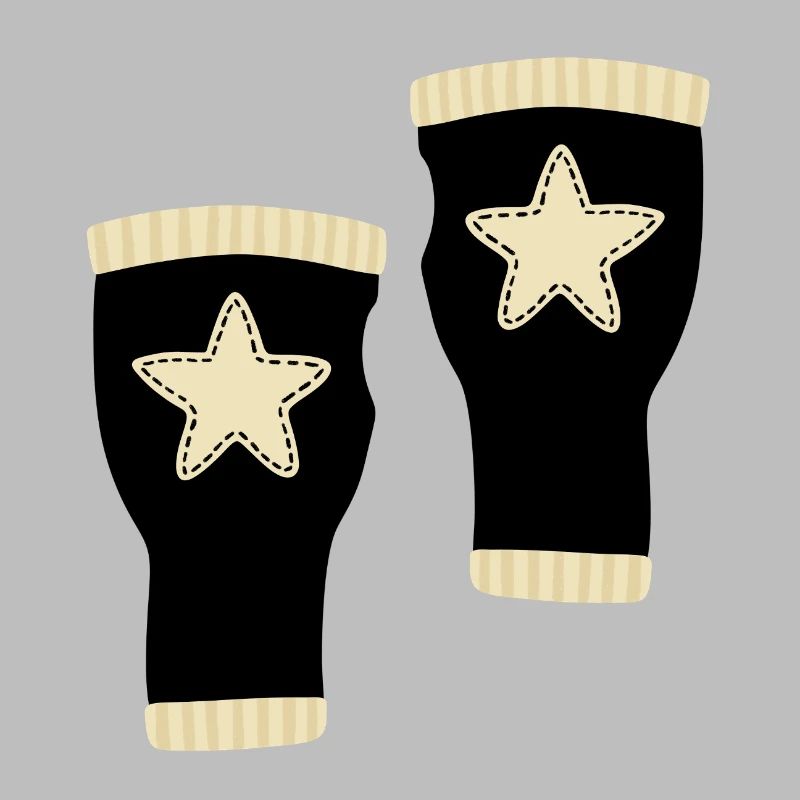 Conception de gants sans doigts étoile