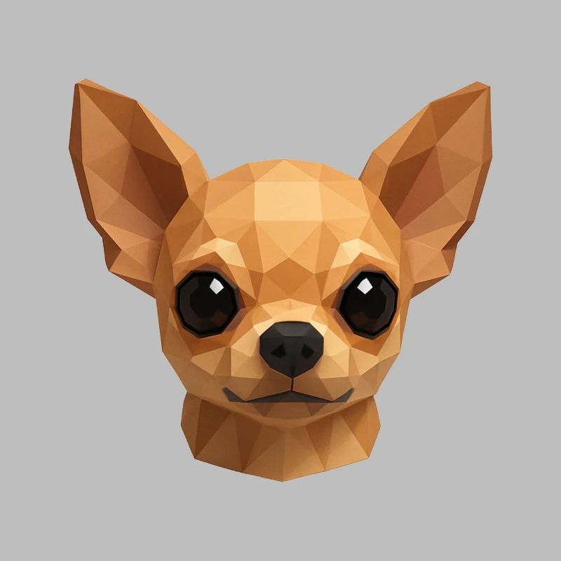 Chihuahua mignon - Conception de chien polygone