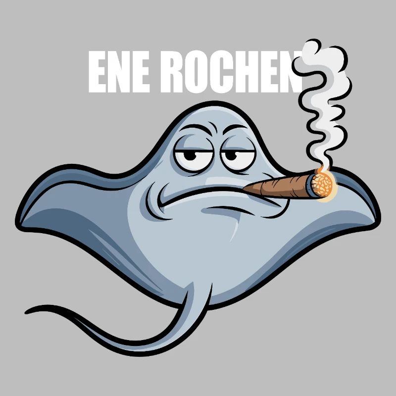Ene Rochen Raucher Spruch Zigarette Kippe Rauchen