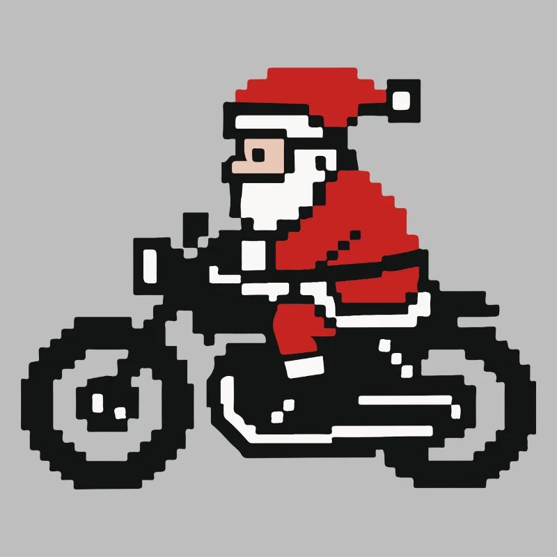 Pull de Noël moche – Père Noël dans le style Retro Pixel