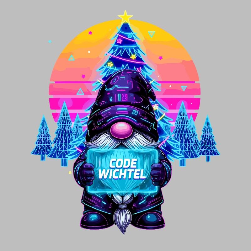 Cyberpunk Code Wichtel - Synthwave Xmas Nerd