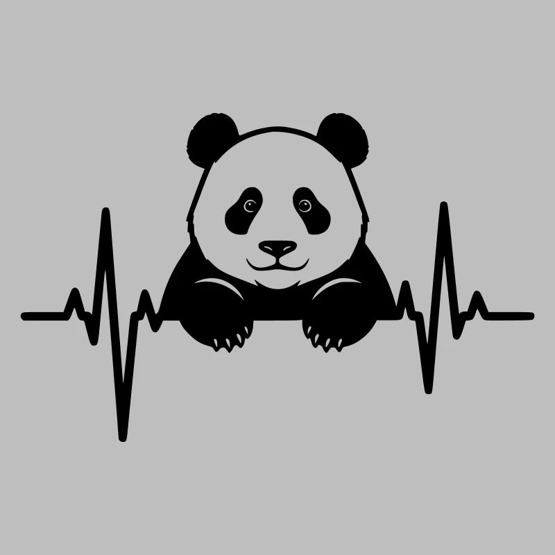Panda dans l’ECG – Dessin d’animaux mignons
