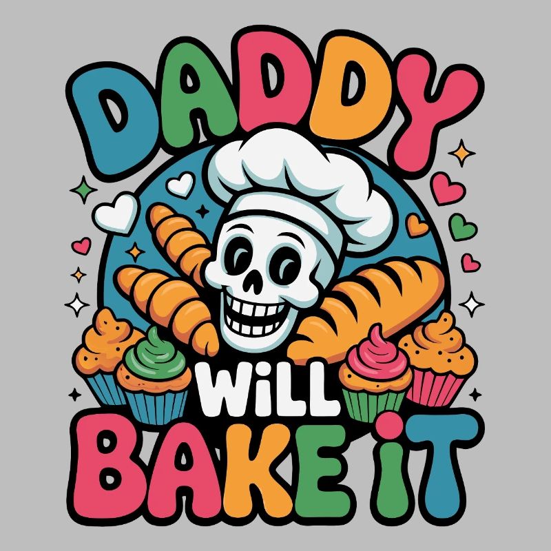 Daddy Will Bake It Skull Bakery