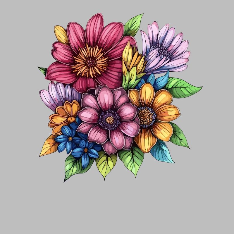 Explosion de couleurs du tourbillon de fleurs