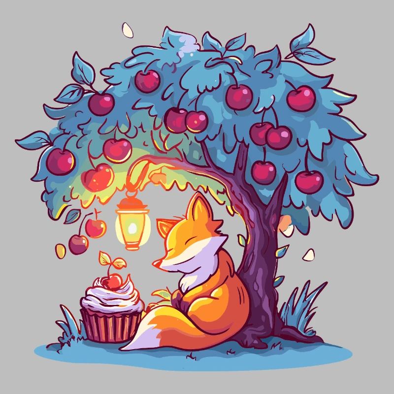 Cherry tree fox at lantern
