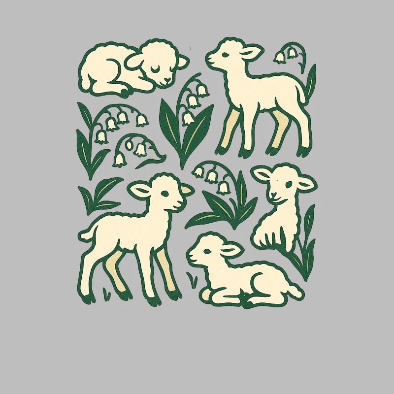Lamb Quartet in Spring Meadow