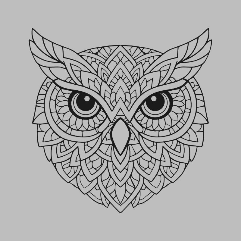 Mandala Eulen Ornament