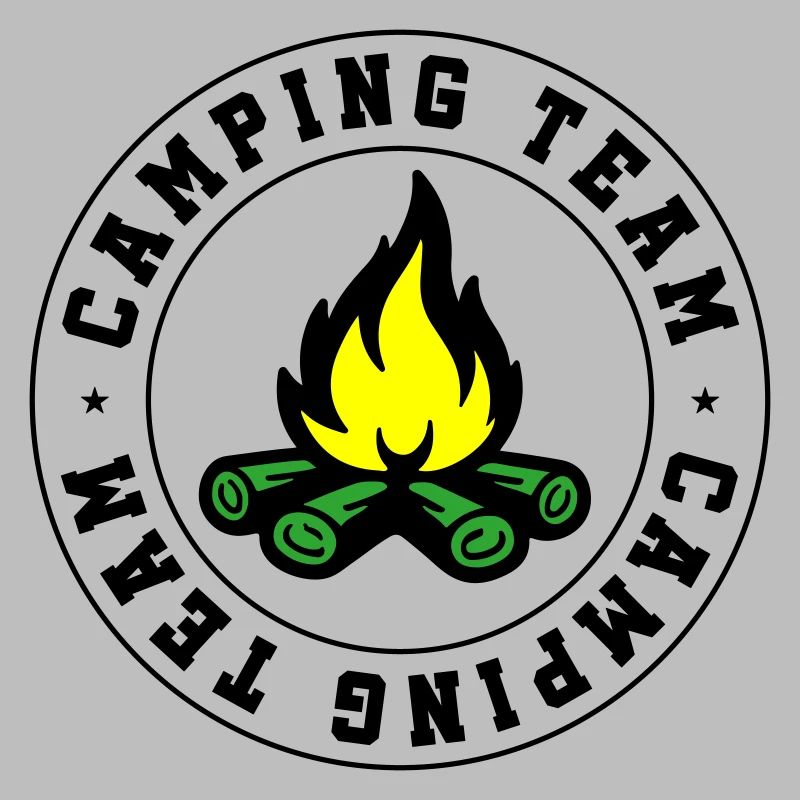 Équipe de camping Feu de camp