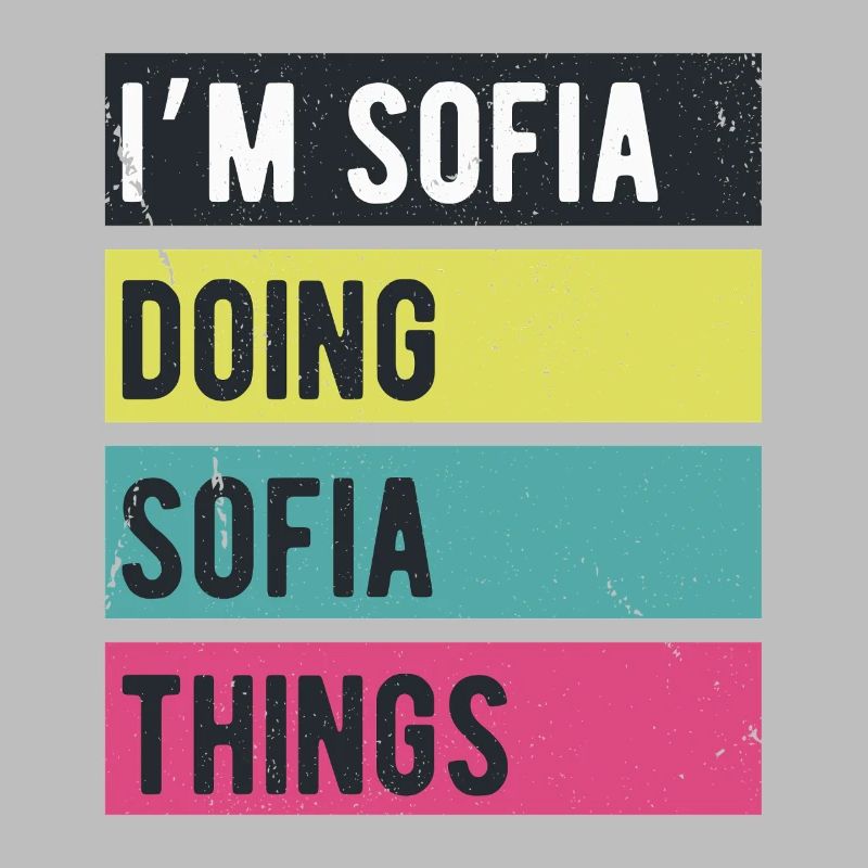 Ich bin Sofia und mache Sofia-Dinge in Retro-Farben