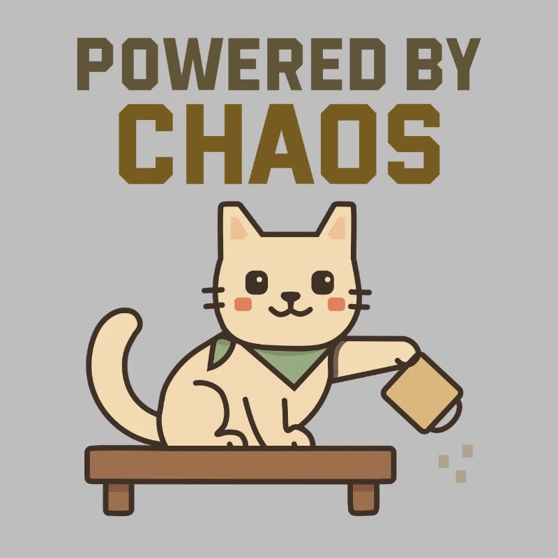 Propulsé par le Chaos - Chat Espiègle Renverse un café