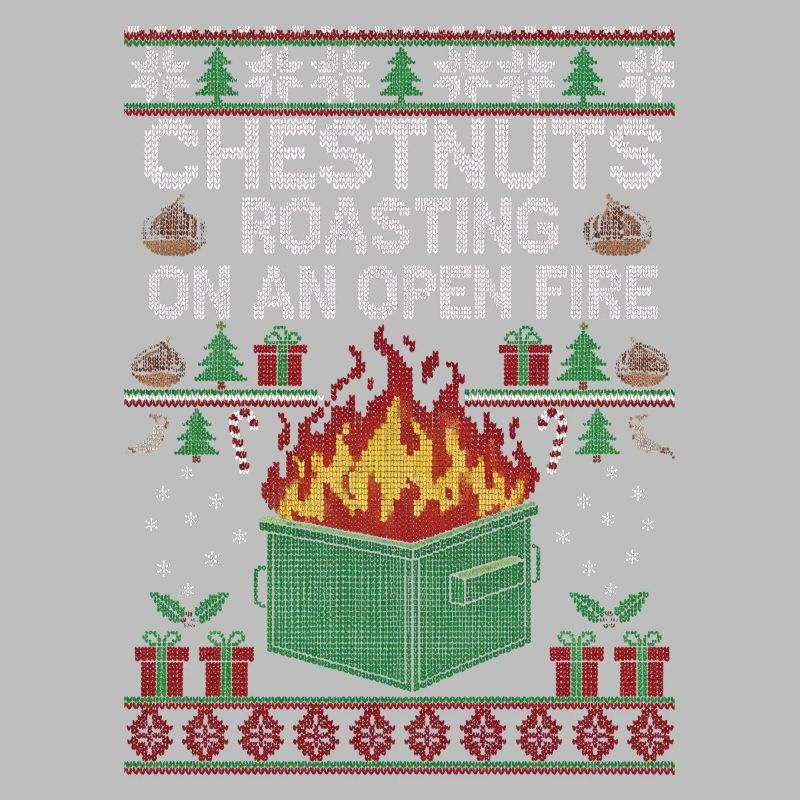 Roasting chestnuts on an open fire garbage can