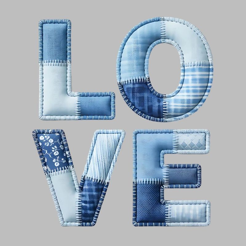 Love Modern Patchwork Art