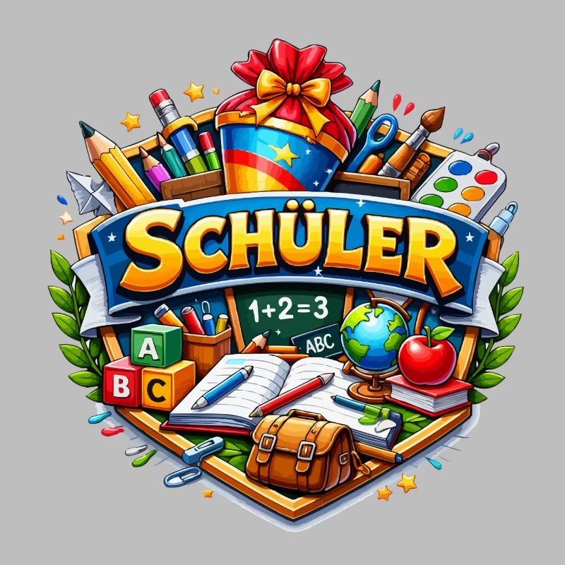 Student Learning World Sticker Design