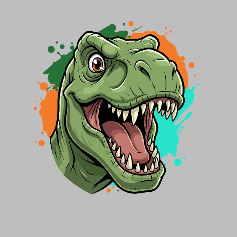 Impression néon T-Rex Paint Splash