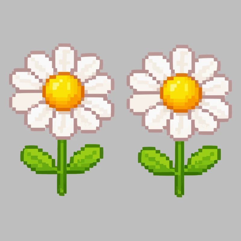 Fleurs doubles Pixel Daisy