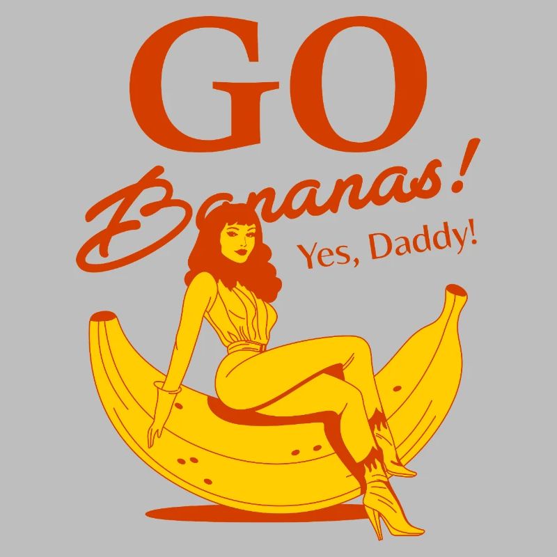 Mädchen auf einer banane