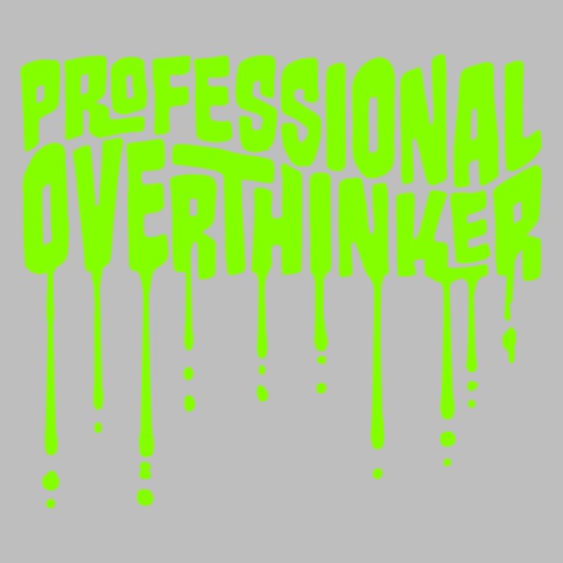Professional Overthinker Funny Brooding Anxiety Logo