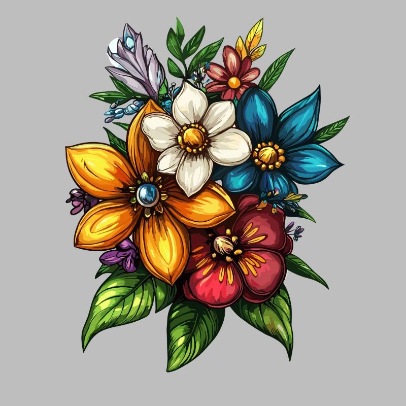 Bouquet d’explosion de couleurs