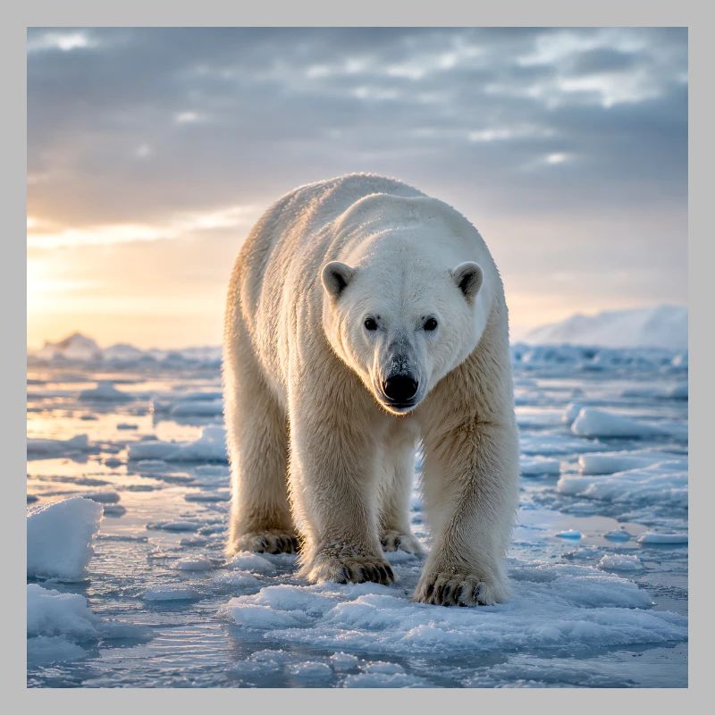 Arktischer Eisbär auf Eis
