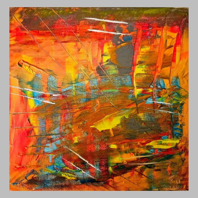 Fire-colored abstract image