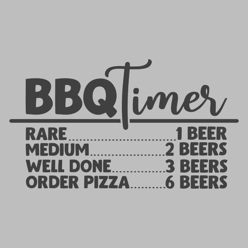BBQ Timer Grill Spruch Design