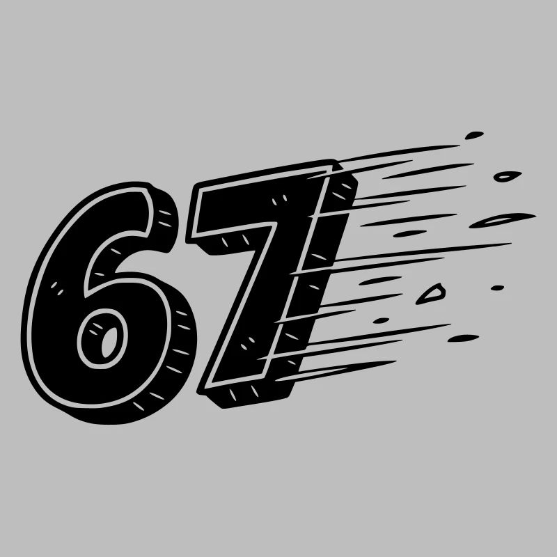67 Meme Speedlines – Fast Comic Number