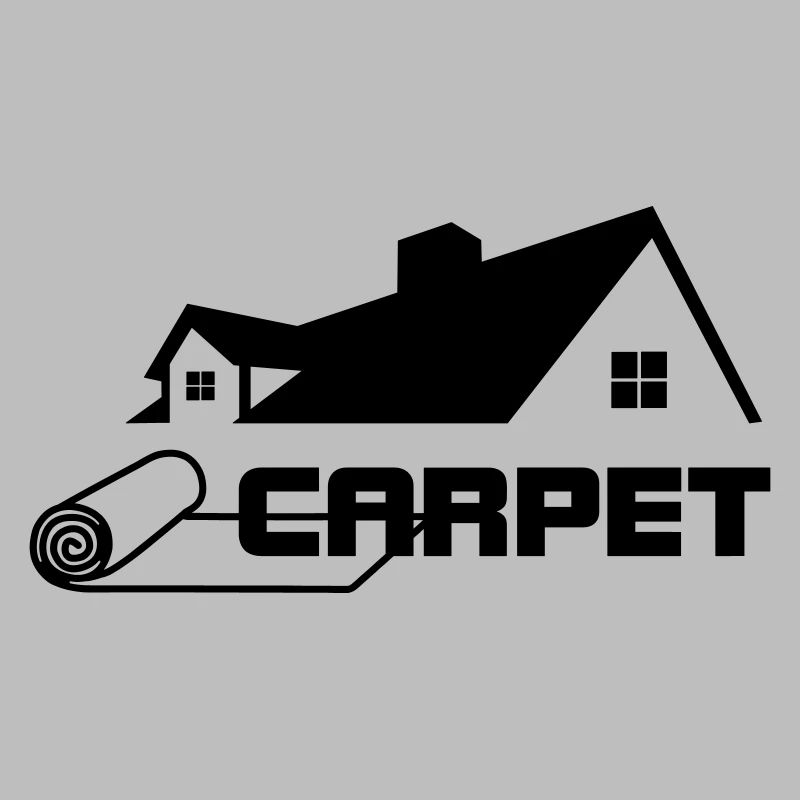 Teppichrollen Logo mit Haus