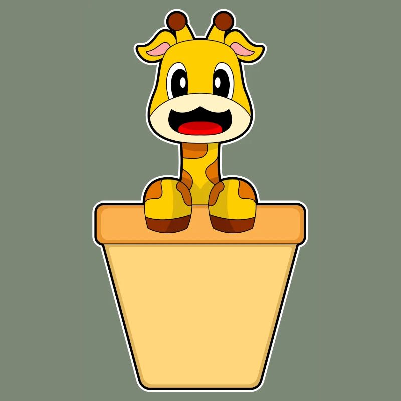 Cornet de crème glacée girafe