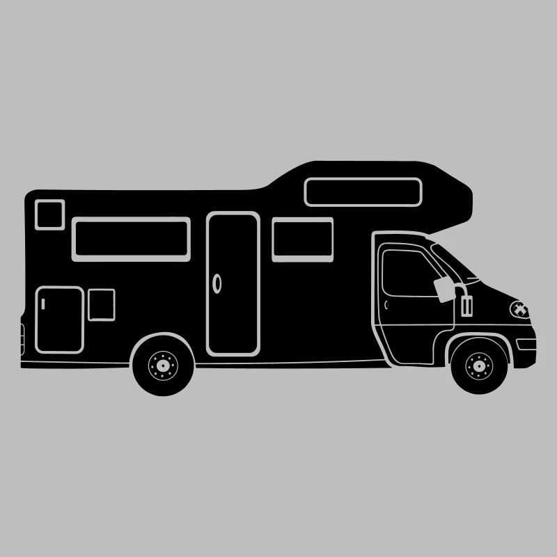 Wohnmobil-Silhouette – schlichtes Camping-Design