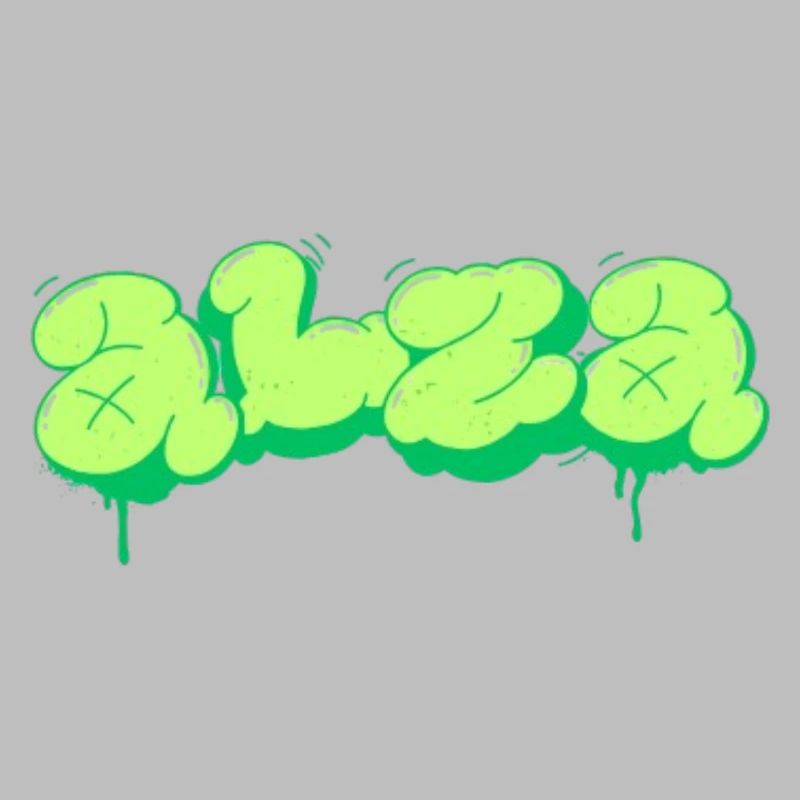 Conception de style graffiti vert vif