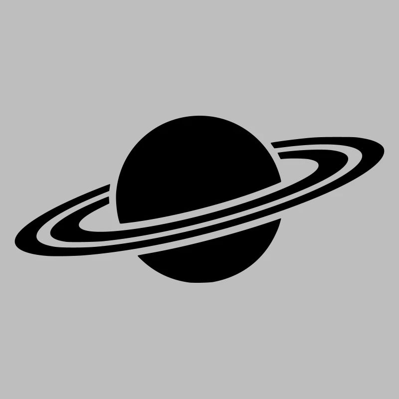 Silhouette de l’anneau de la planète Saturne