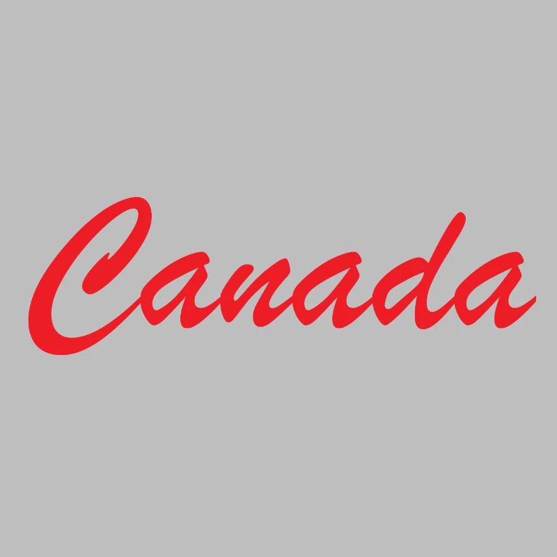 Canada Script Lettering Red