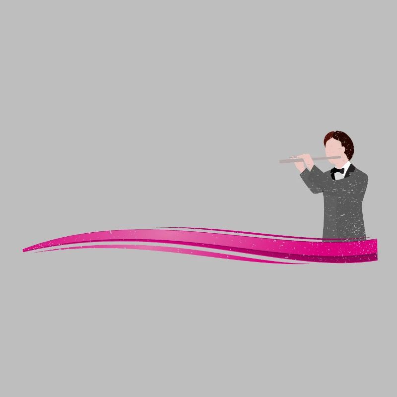 Flutist on Wave | Flute player on a wave