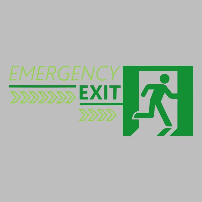 Emergency EXIT Green Flag