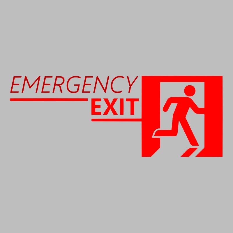Emergency EXIT Classic Red