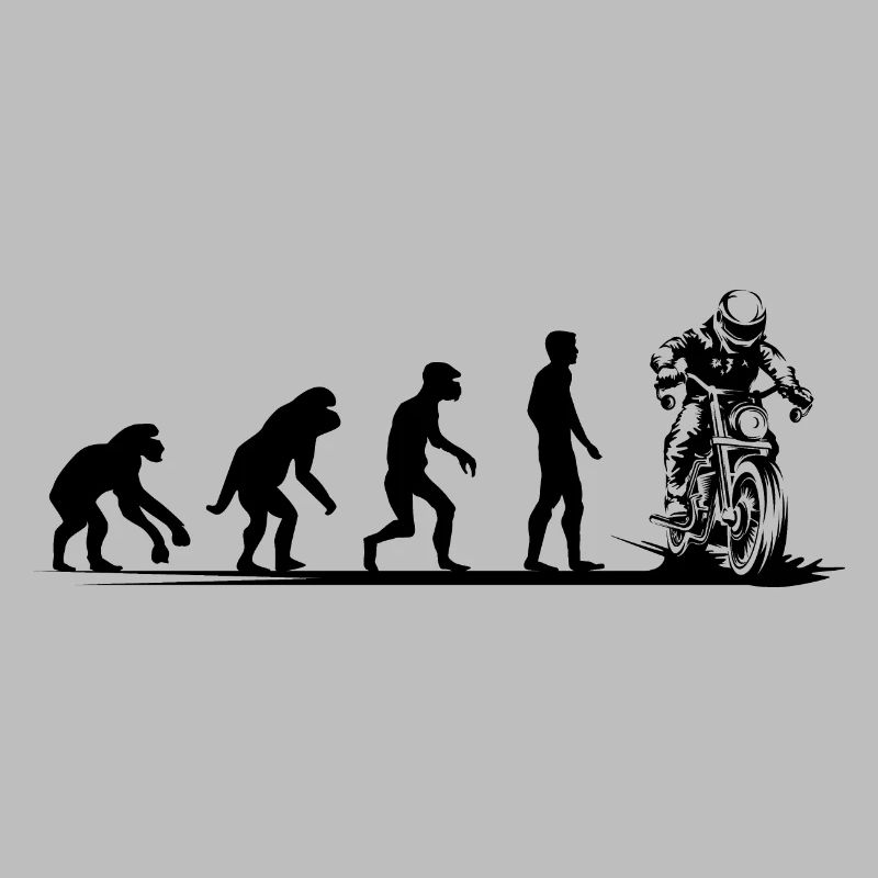 Évolution de la moto Funny Biker Cafe Racer Icon