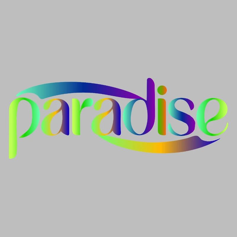 Paradise Rainbow Script Design