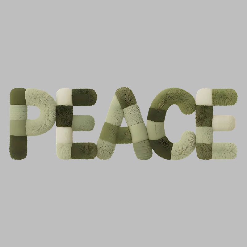 Modern Patchwork Peace Style Sticker