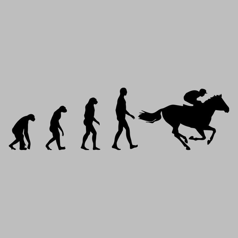Évolution de l'homme vers le cavalier pro